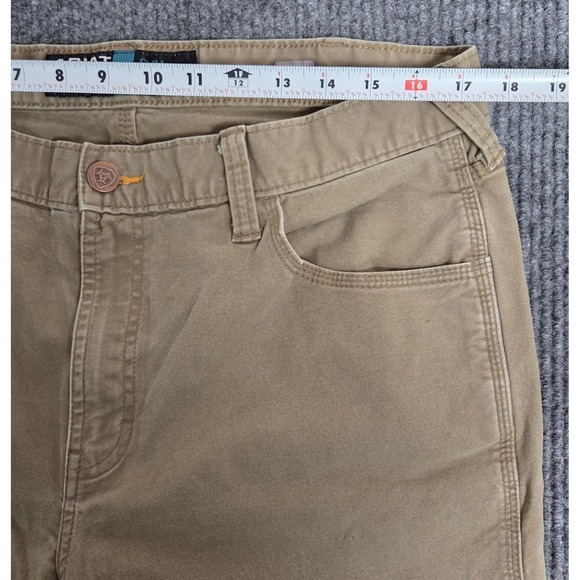 ARIAT REBAR M7 Slim Straight Leg Men Tan Work Pants Size 34x30 - Picture 6 of 12